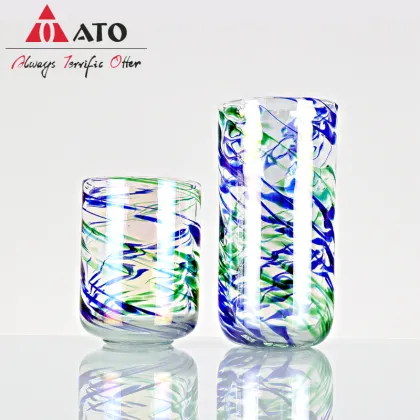 ATO Hand Blown Mexican Drinking Glasses Glass Tumbler