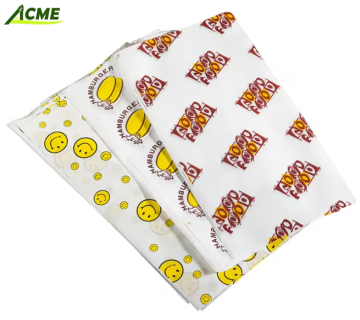 Eco-Friendly Custom Hamburger Packaging Tissue Paper with Safe Non-Toxic Print
