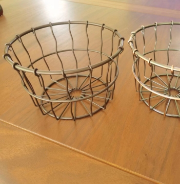 Custom Gold Wire Basket Organizer for Kitchen Cabinet Storage