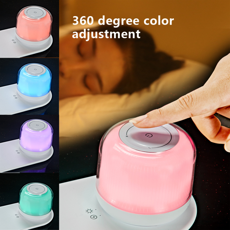 Wireless Charger Table Lamp Multifunction Digital Clock Bedside Table with Alarm Clock