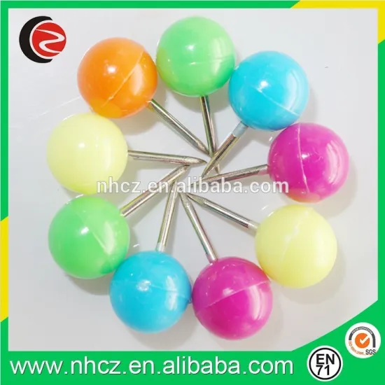 Ball Head Office colorful map push pin