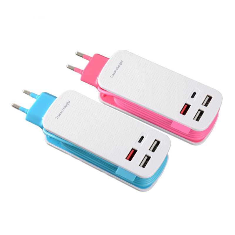 USB Charger Portable Travel Power 6 USB Ports