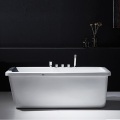 Modern White Acrylic Freestanding Soaking Bathtub