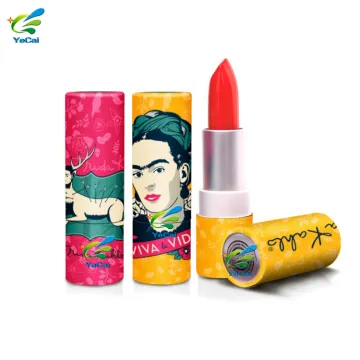 Factory wholesale bump process glitter lipstick tube biodegradable lip balm carton lipstick tube