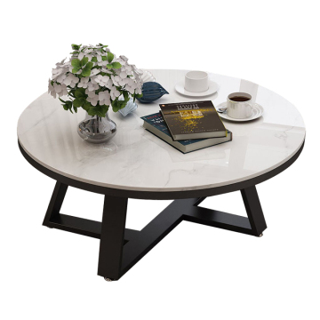 Wholesale Modern Nordic Gold Round Glass Coffee Table