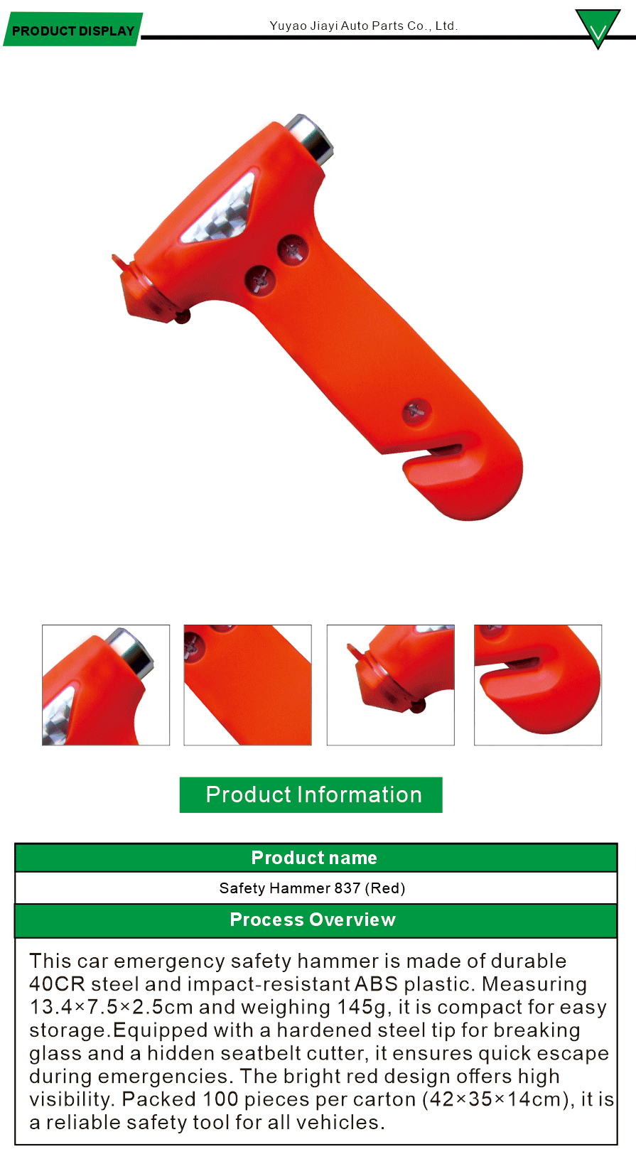 Car Window Breaker Safety Tool