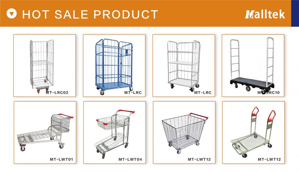 6 Casters ND Warehouse U Boat Trolley With Break