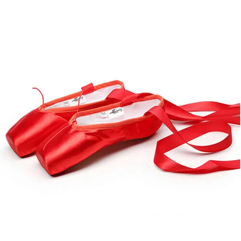 Professional Pointe Ballet Shoes in Shiny Satin Rose Gold for Girls and Adults