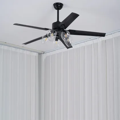 Glass Ball Ceiling Fan Light: Modern Lighting and Ventilation