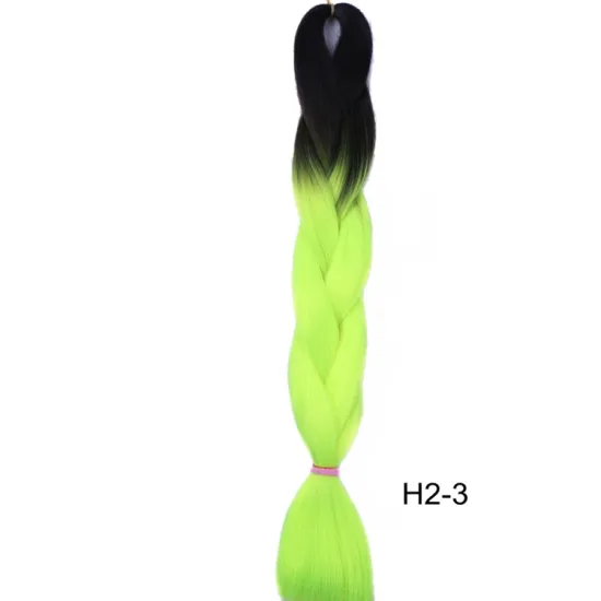 200pcs two tone Ombre Jumbo Synthetic Braiding Hair Wholesale Custom Private Label Brazilian Hair Braiding Extensions