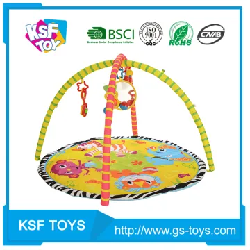 newest product for 2017 kids activity gym baby play mat with baby rattles