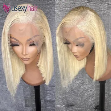Wholesale Brazilian Hair Wig 613 Blonde Lace Frontal Wig 613 Virgin Hair Short Bob Lace Front Human Hair Wigs For Black Women