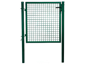 Green Single Swing Wire Mesh Fence Gate