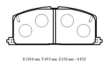 Toyota Camry brake pads FMSI 7152-D241