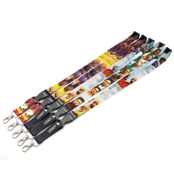 Nylon Woven Sport Printed Lanyard Sublimation Keychain