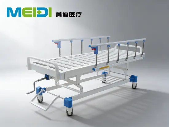 Adjustable Hospital Bed with Slatted Bed Surface