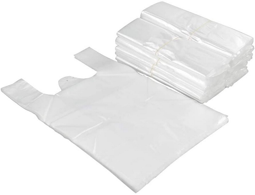 Colored HDPE Clear Waste Plastic Merchandise die cut plastic bags for shopping