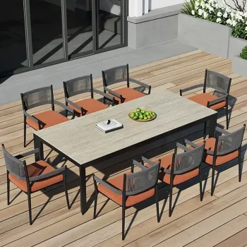 Waterproof Aluminum Frame Outdoor Table and Rattan Chair Set: Your Ultimate Garden Patio Furniture Solution
