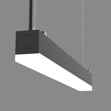 iluminação pendente linear branca