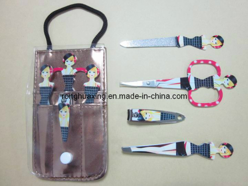 RMS-001-4 4PCS Girl Pattern Manicure Set