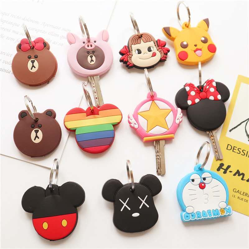 Mataas na dalas na goma na na -customize na pattern key chain kagamitan