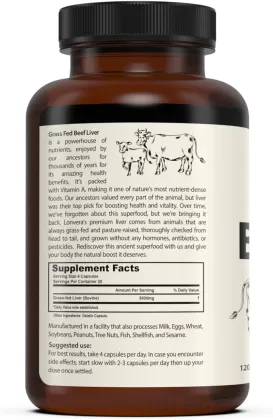 OEM Private Label Grassfed Beef Organs Capsules