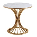 Modern White Marble Top Nordic Black Metal Living Room Nest Of Side End Table Set Coffee Table