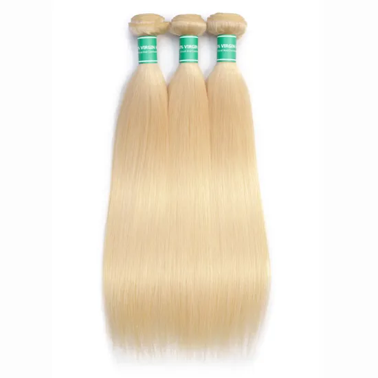 Good Quality 613 Blonde Cuticle Aligned Human Hair,613 Virgin Hair Bundles  With Closure
