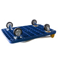 Blue Folding Platform Trolley Market Cart