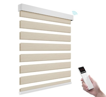 Electric Smart Curtain: Zebra Blinds Blackout Shades Cordless Automatic Window Roller Blinds