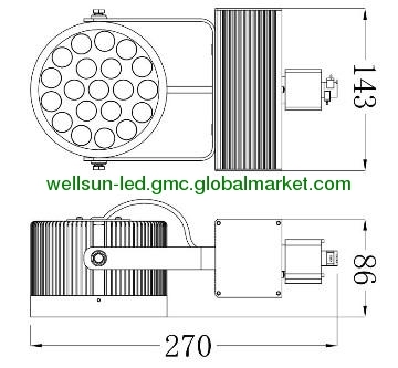 High Reliability 30-50w LED Track light
