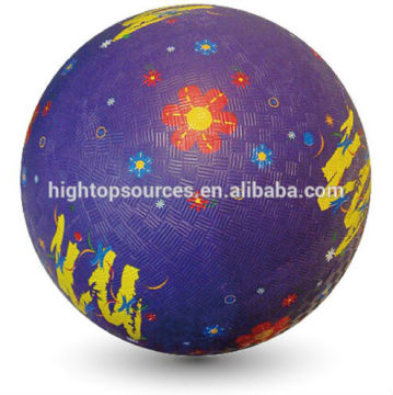 6" colorful rubber playground ball for promotion /kids rubber toys ball