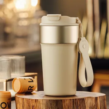 Customizable 18oz Double Wall Stainless Steel Insulated Travel Mug: Reusable & Recyclable Vacuum Bottle with Lid