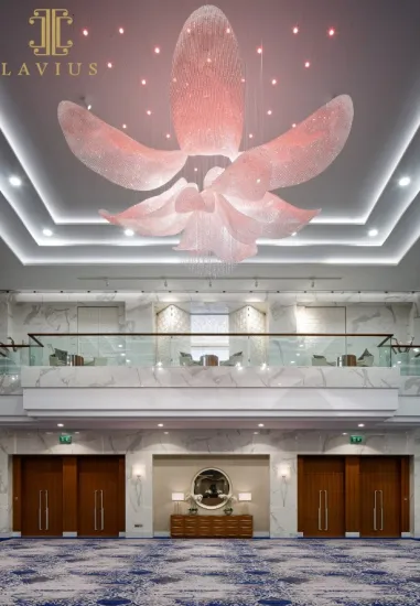 Flower branch crystal chandelier lighting