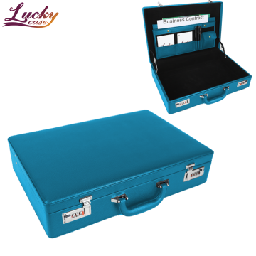 Customisierte tragbare PU -Leder -Aktentasche mit großem Raum für Laptop und Dokumente