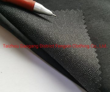 100% polyester twill woven fusible interlining 75d