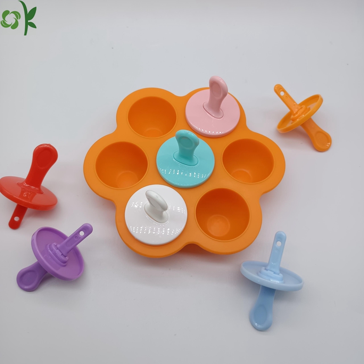 Hot Sale 7 Hole Silicone Ice Cream Mold