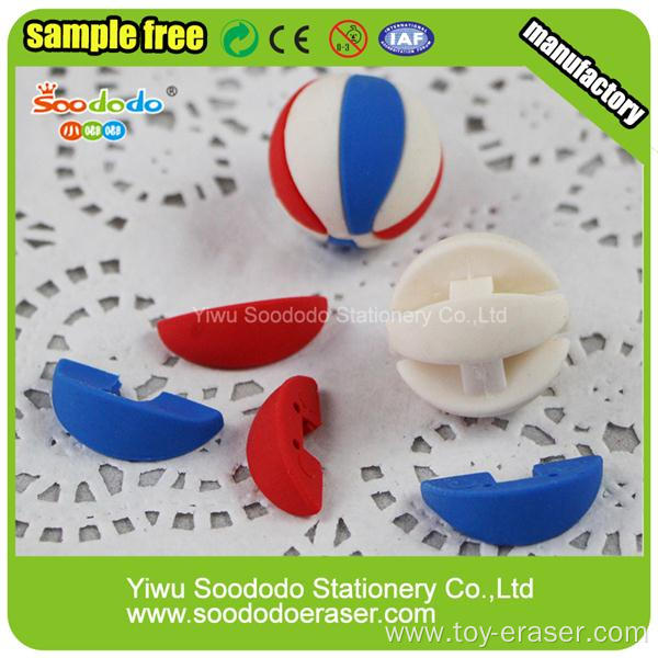 Popular Sport Goods Ball Shaped Eraser