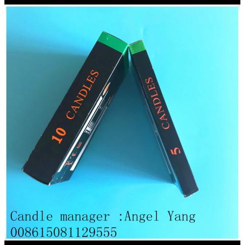 10pcs Libya paraffin black box wax candles