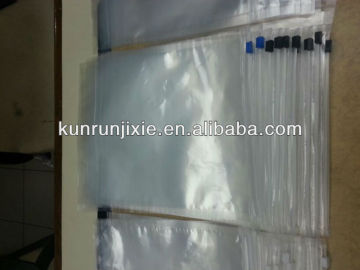 slider stand up pouches plastic bag making machine, china made slider zipper. stand up pouch