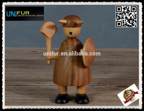 UFKB13B wholesale lovely 12cm height teakwood Viking B