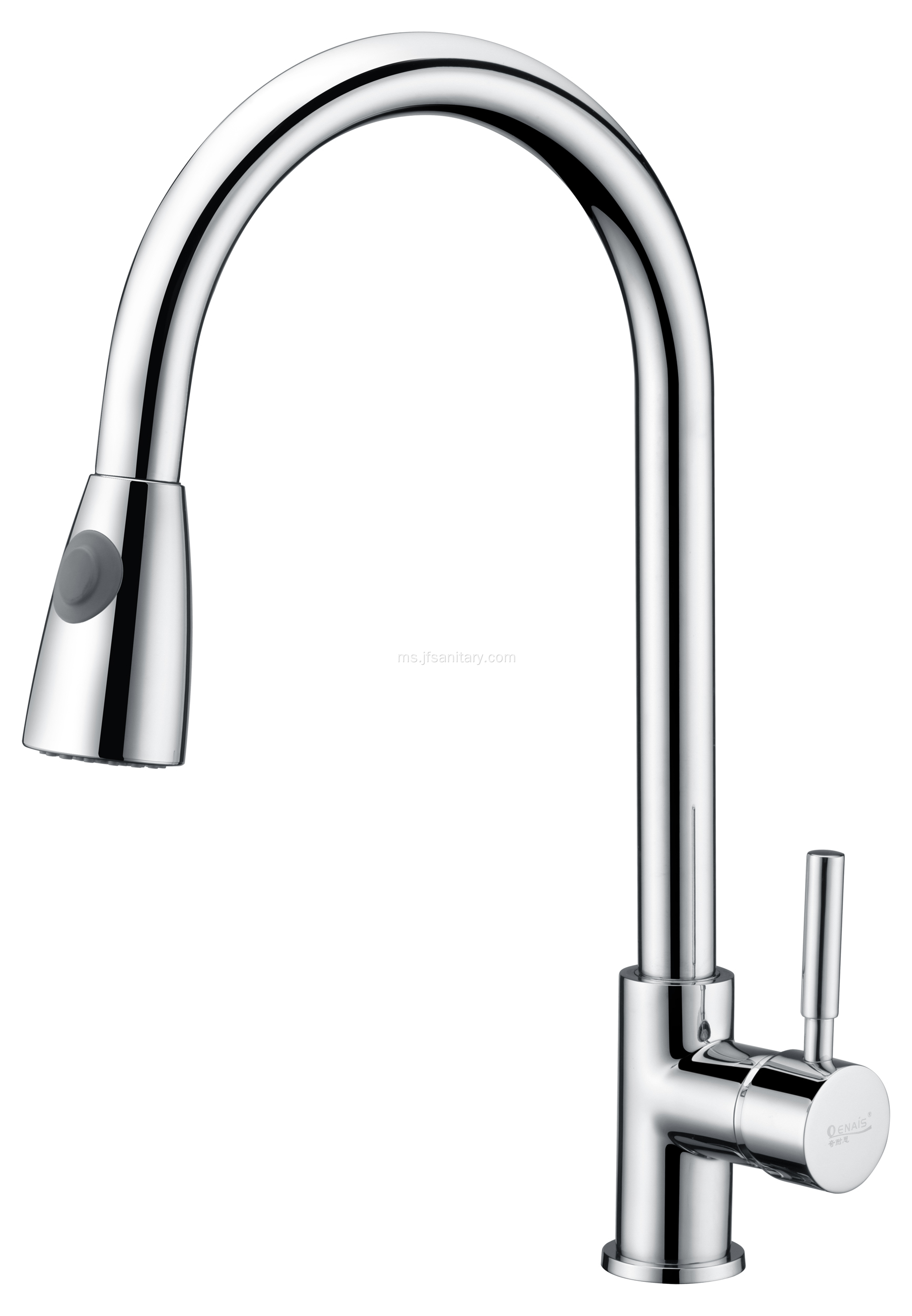 Kontemporari Tarik ke bawah Kitchen Faucet Taps dengan Semburan