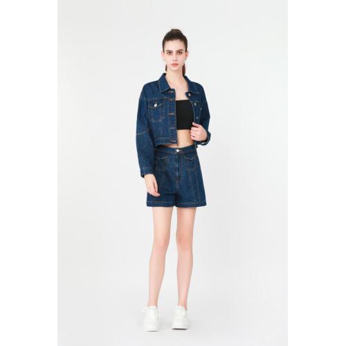 Tailored Shorts Women Ladies Jacket-pocketed Denim Cutoffs Factory