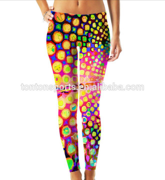 hot sale Ladie's fashion design custom made sublimation leggings
