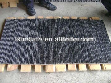 Kinslate Quarry and Factory Natural Stone 12 Slim Strips Black Slate Decorative Outdoor Wall Panel Waterfall Wall