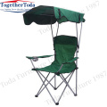 Portable foldable outdoor beach chair with shade