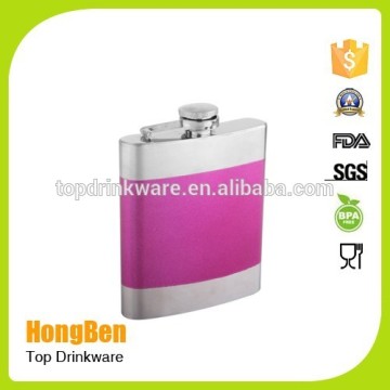 6oz metal stainless steel coating hip flask