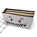 Funny expression cute canvas pencil case