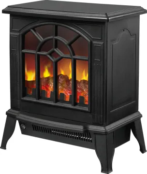 Portable, Remote-Controlled Electric Fireplace Heater with Overheat Protection for Bedroom and Living Room Use