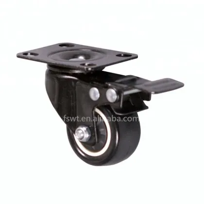 2 inch Plastic Core Black Polyurethane Hardware Furniture Casters